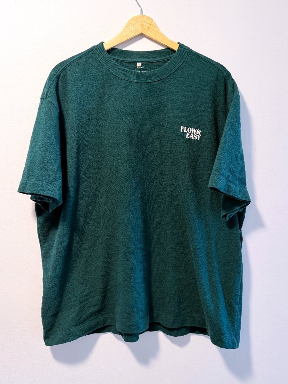 Clock House T-Shirt Forest Green Flow Easy Box Fit Graphic Mens Large Cotton